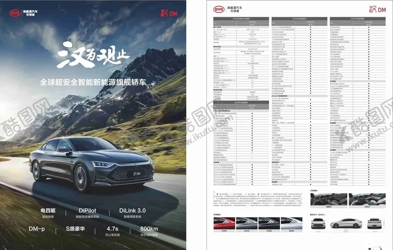 编号：53544909191331471943【酷图网】源文件下载-比亚迪汉单页