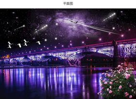 广州珠江夜景星空图片