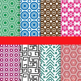 多彩几何图案纹理集合