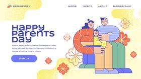 快乐亲子时光插画