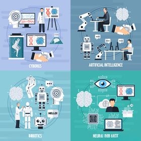 科技办公场景与创新元素