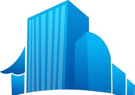 蓝色建筑LOGO