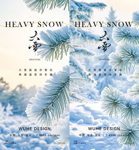 大雪推广图海报二十四节气地产