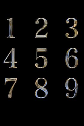金属数字特效铬合个性
