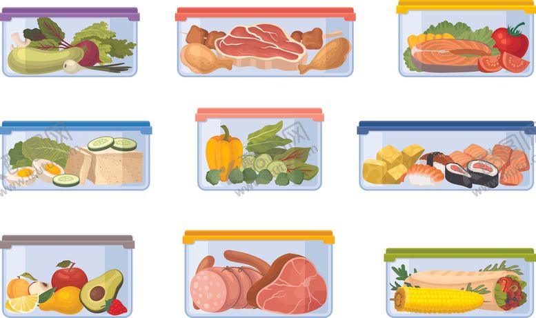 编号：54417504042207003936【酷图网】源文件下载-卡通食品保鲜盒