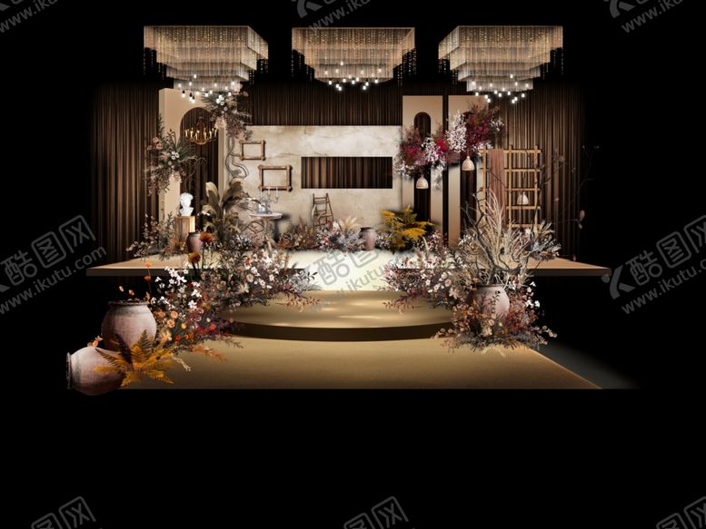 编号：40307302271218105759【酷图网】源文件下载-咖色婚礼