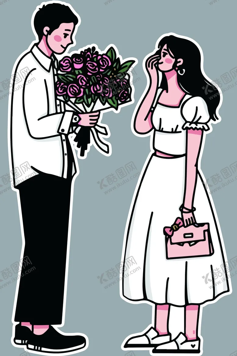 编号：57362701170026271986【酷图网】源文件下载-求婚立牌人物迎宾牌