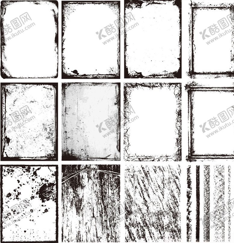 编号：69997009141045524132【酷图网】源文件下载-矢量水墨边框