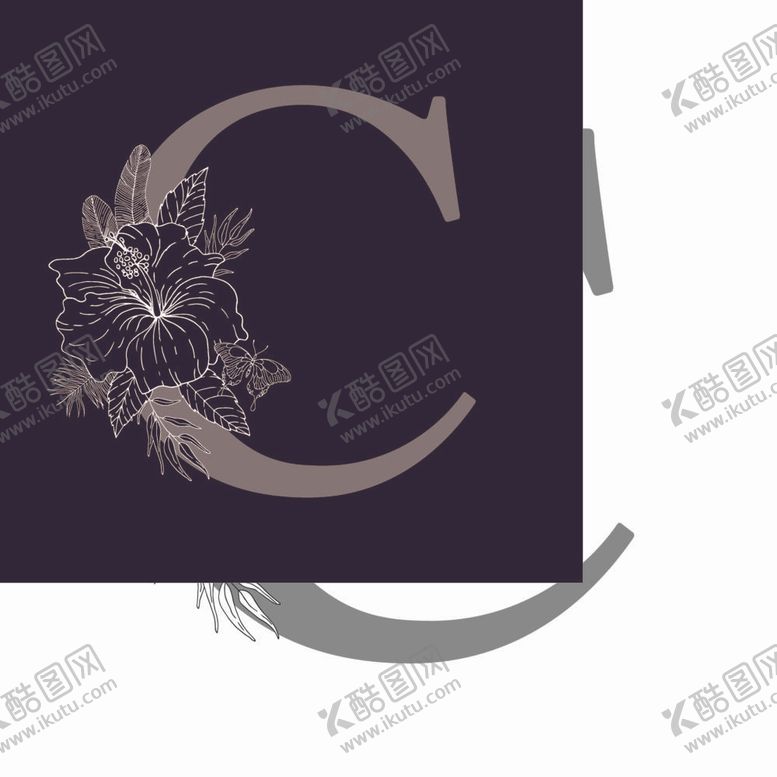 编号：57592311281625133385【酷图网】源文件下载-花卉字母