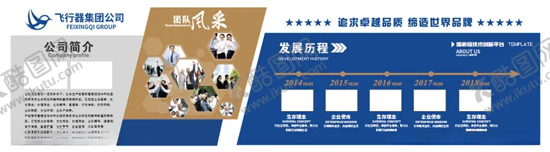 编号：64326705012219532941【酷图网】源文件下载-展厅企业简介历程文化墙