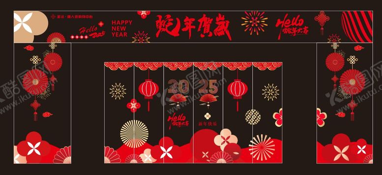 编号：26875601122230332492【酷图网】源文件下载-新春玻璃贴