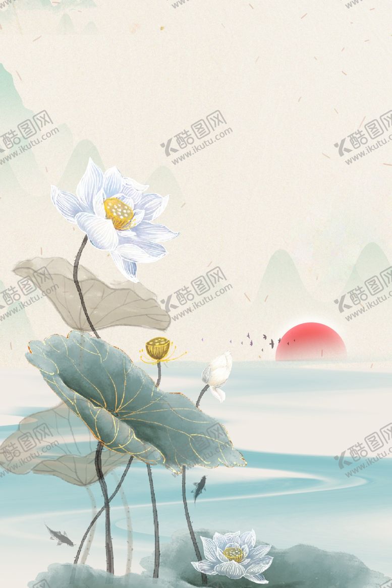 编号：12095504160041082963【酷图网】源文件下载-荷花背景