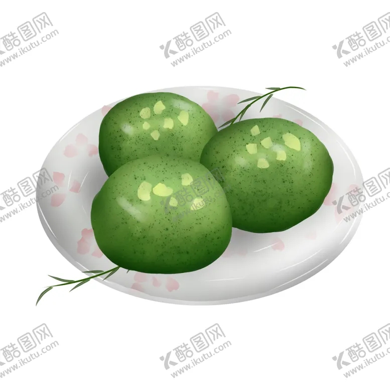 编号：19356106301614385883【酷图网】源文件下载-清明青团素材