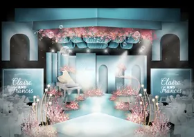 蓝色婚礼效果图