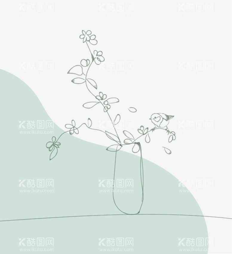 编号：82567009242242121250【酷图网】源文件下载-植物线描