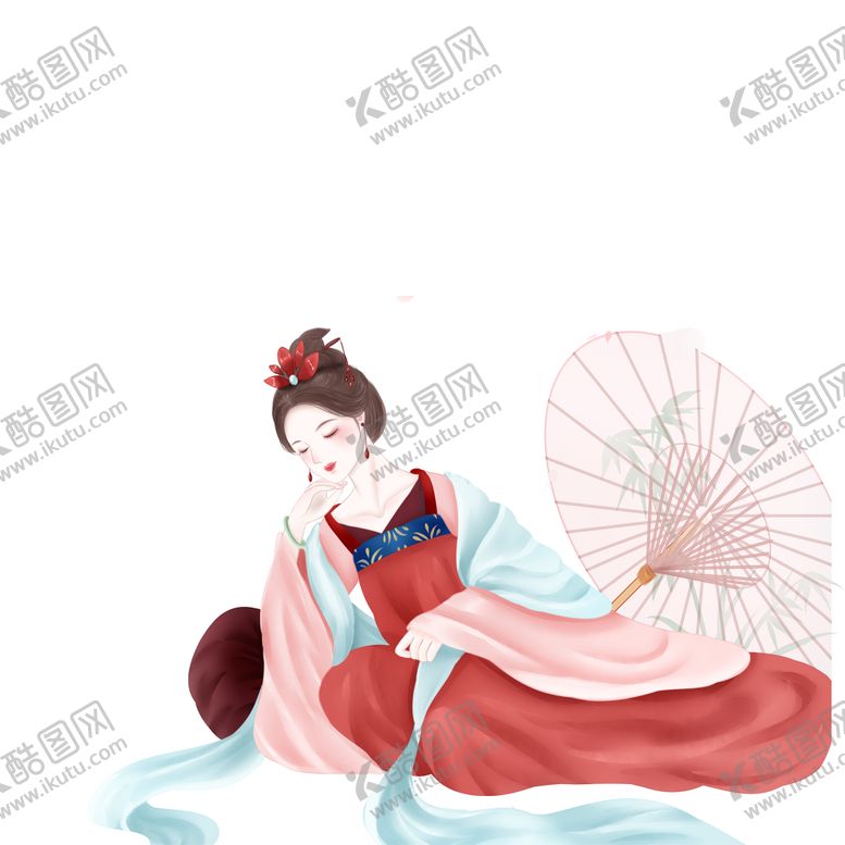 编号：36975009211711582261【酷图网】源文件下载-女性人物古风插画卡通海报素材