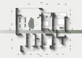 简约立体几何风格室内设计
