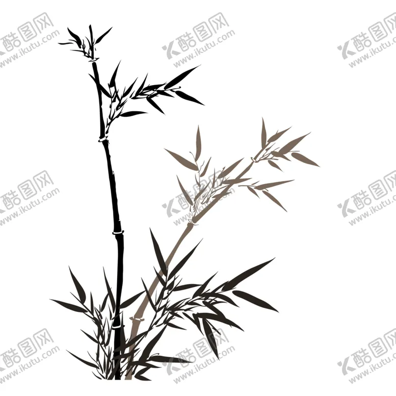 编号：12467804192217355649【酷图网】源文件下载-水墨竹子
