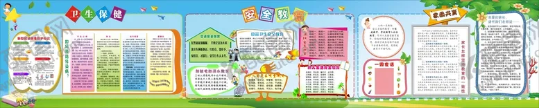 编号：87862701290545142228【酷图网】源文件下载-幼儿园安全卫生保健展板