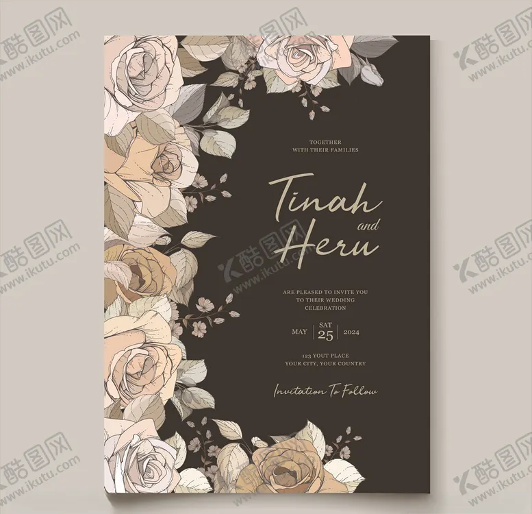 编号：73075510060439071921【酷图网】源文件下载-婚礼请柬