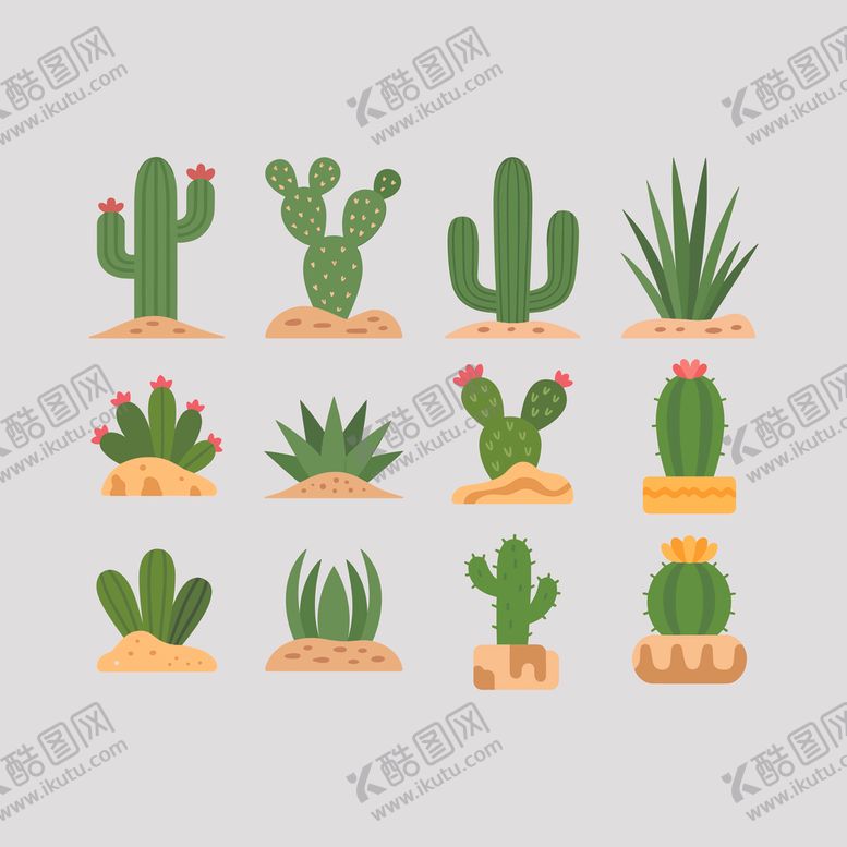 编号：17569711021925269660【酷图网】源文件下载-仙人掌盆栽插画