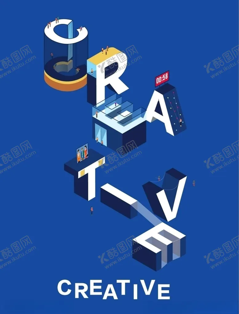 编号：36441407010755143850【酷图网】源文件下载-插画风立体字母
