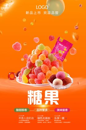 可爱糖果美食食品海报