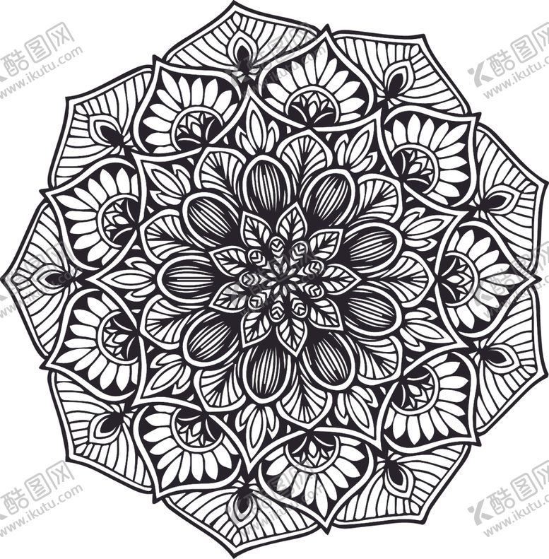 编号：55606410312347544286【酷图网】源文件下载-曼陀罗花纹