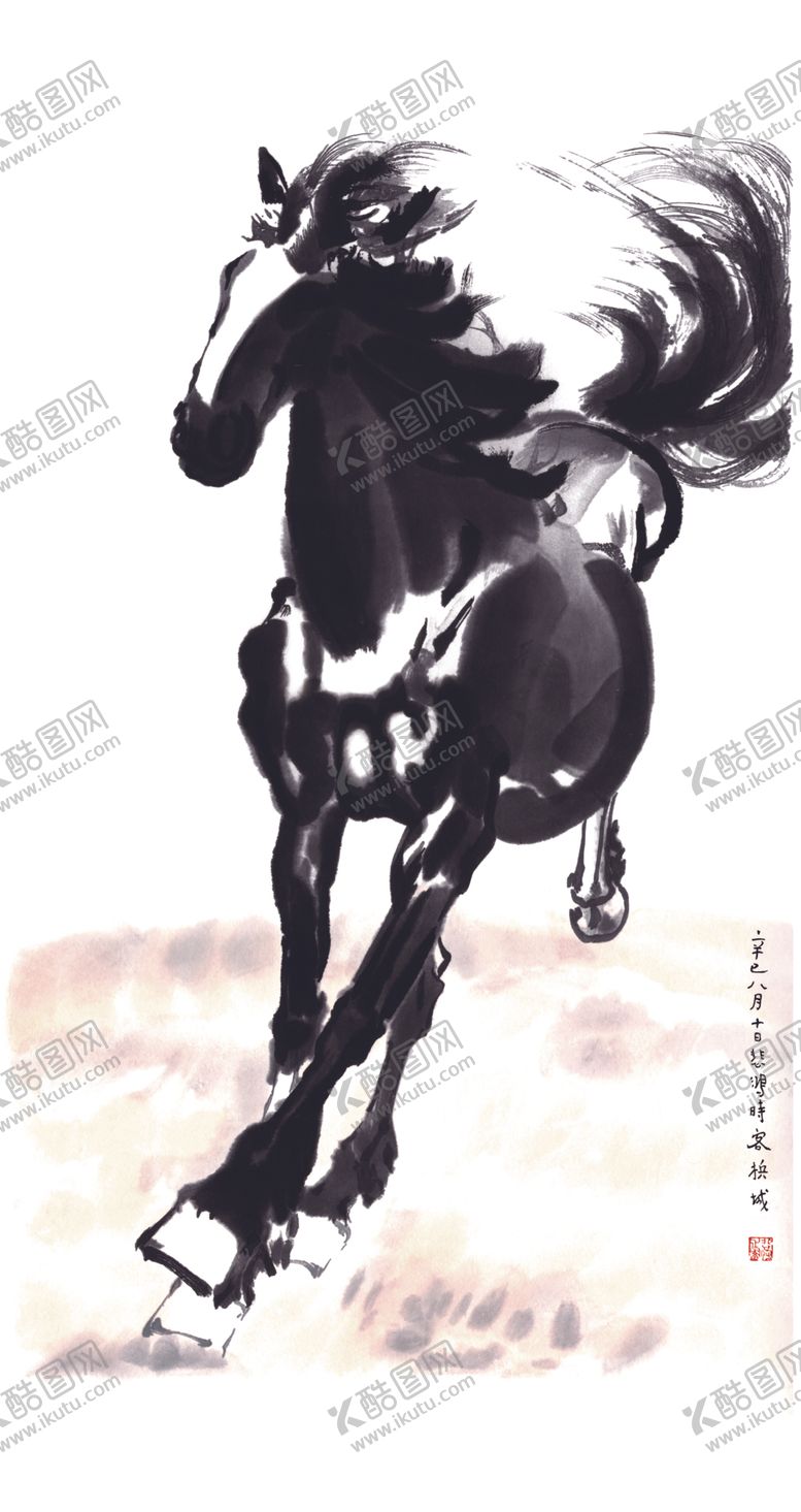 编号：77305210050534543921【酷图网】源文件下载-徐悲鸿大气国画马