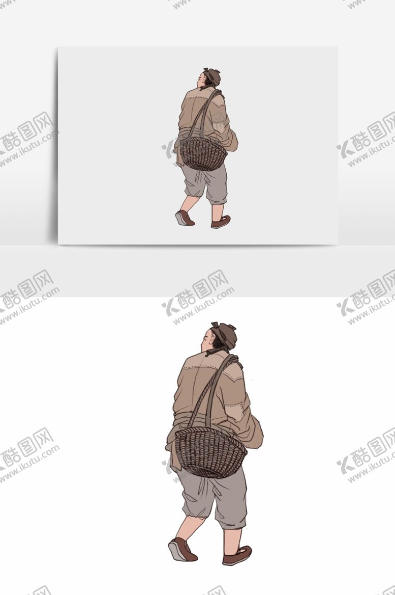 编号：28541307021438085575【酷图网】源文件下载-淡彩国画人物