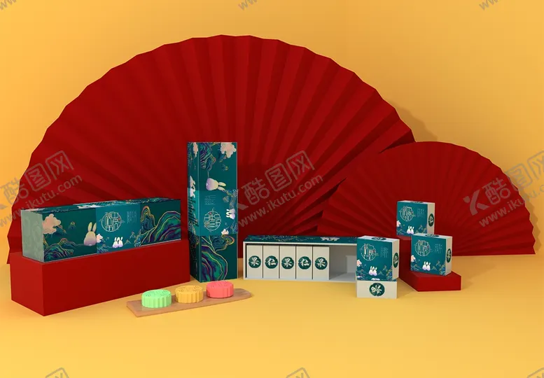 编号：21478502210829153609【酷图网】源文件下载-中秋礼盒样机