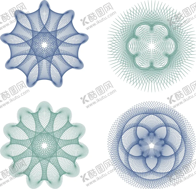 编号：56792801151318108117【酷图网】源文件下载-蓝色紫色证书防伪纹PSD素材