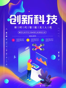 创意无人机海报