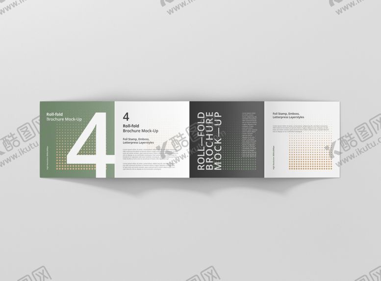 编号：39257510291844447917【酷图网】源文件下载-4折页效果图样机