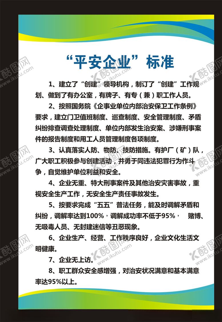 编号：53698809260625595948【酷图网】源文件下载-平安企业标准展板