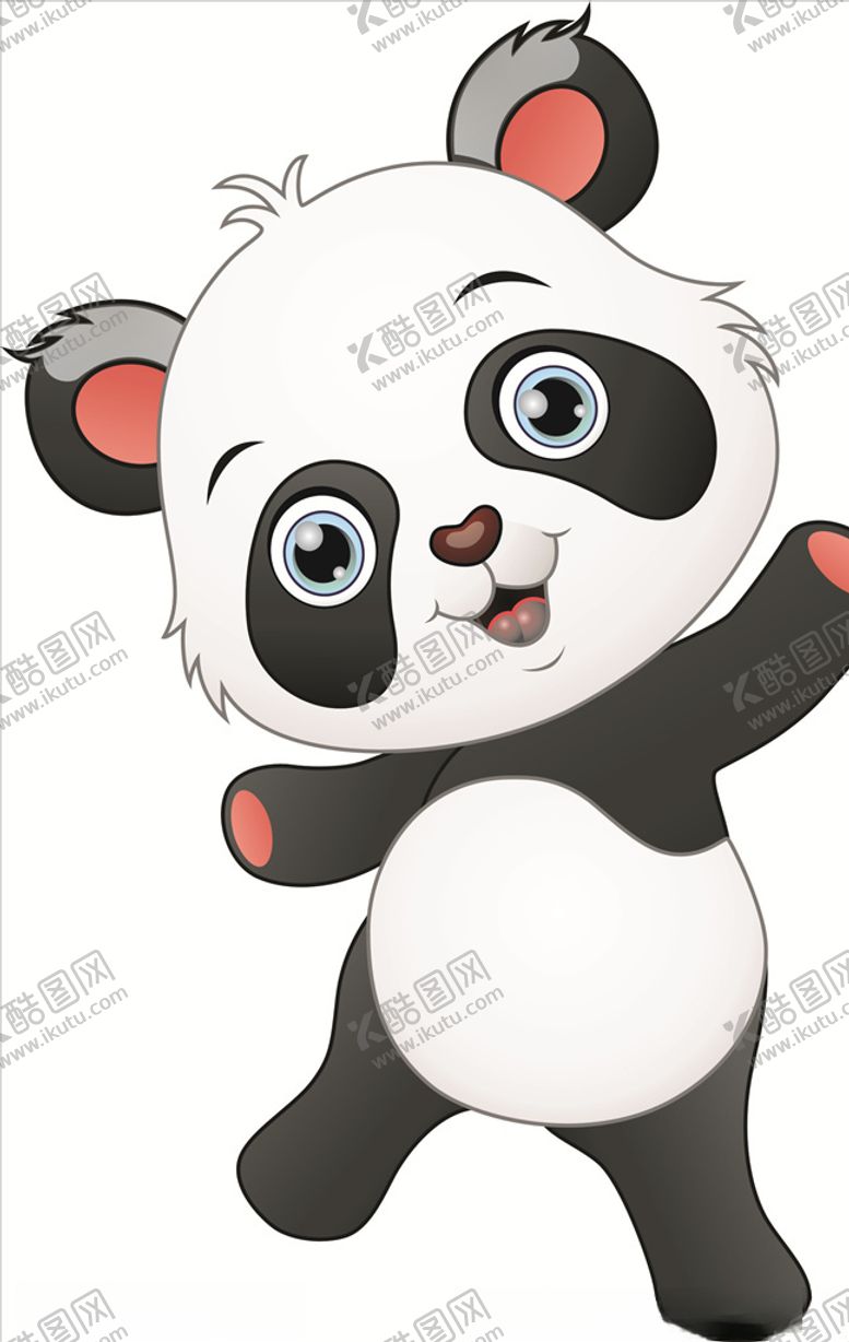 编号：32444910131937325682【酷图网】源文件下载-可爱微笑的熊猫设计