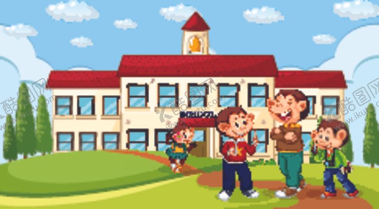 编号：72164905030129443818【酷图网】源文件下载-快乐学生插画
