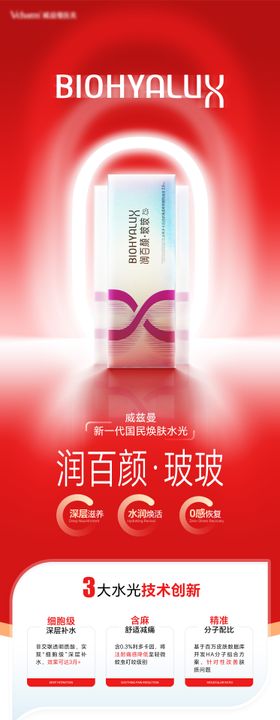 医美润百颜产品品牌宣传长图海报