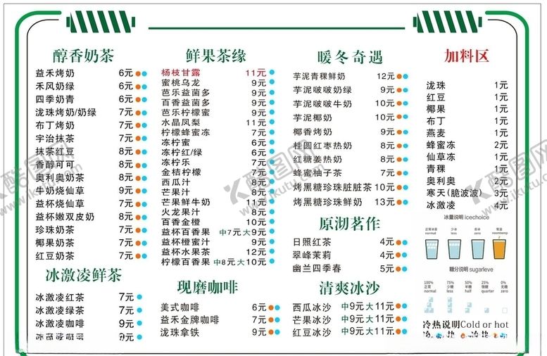 编号：18684010131846265372【酷图网】源文件下载-奶茶菜单冷饮饮品店菜单