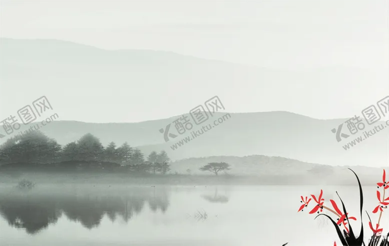 编号：21349306151156418102【酷图网】源文件下载-山水画背景