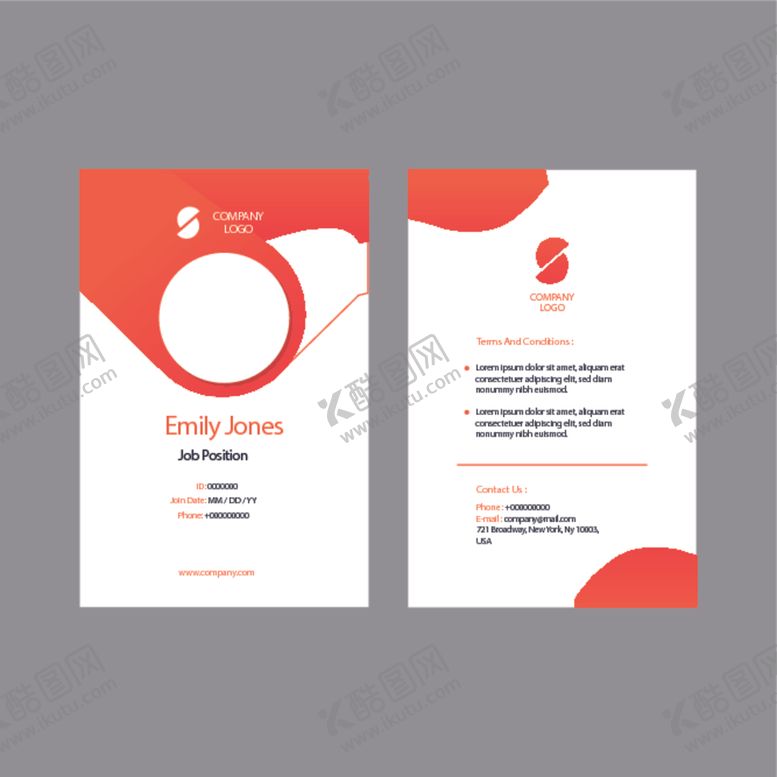 编号：25011709191707136421【酷图网】源文件下载-工作证工牌吊牌图片