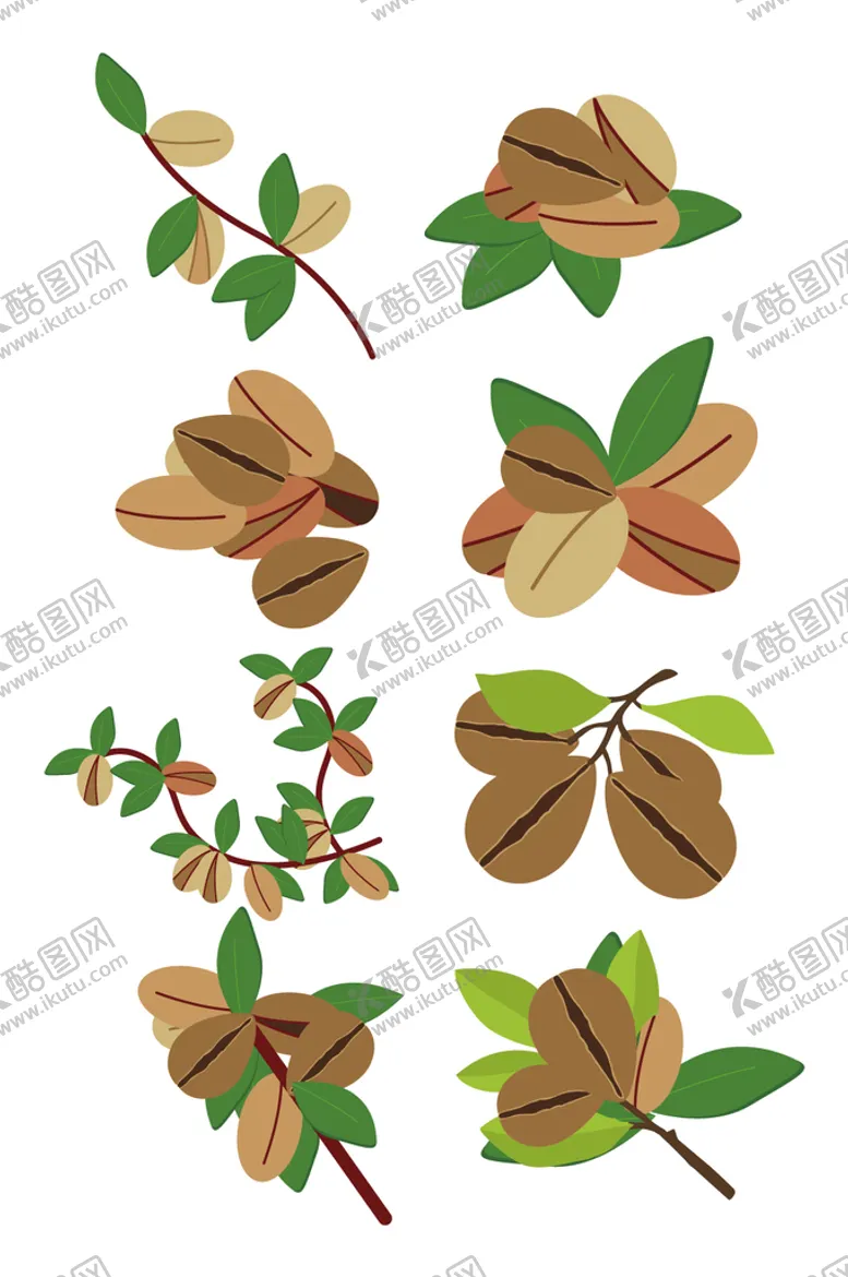 编号：06741310090533222603【酷图网】源文件下载-卡通坚果元素