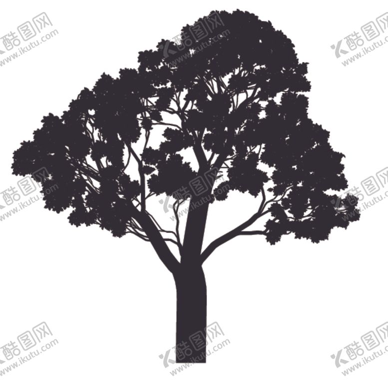 编号：74443407072050326011【酷图网】源文件下载-植物树木剪影