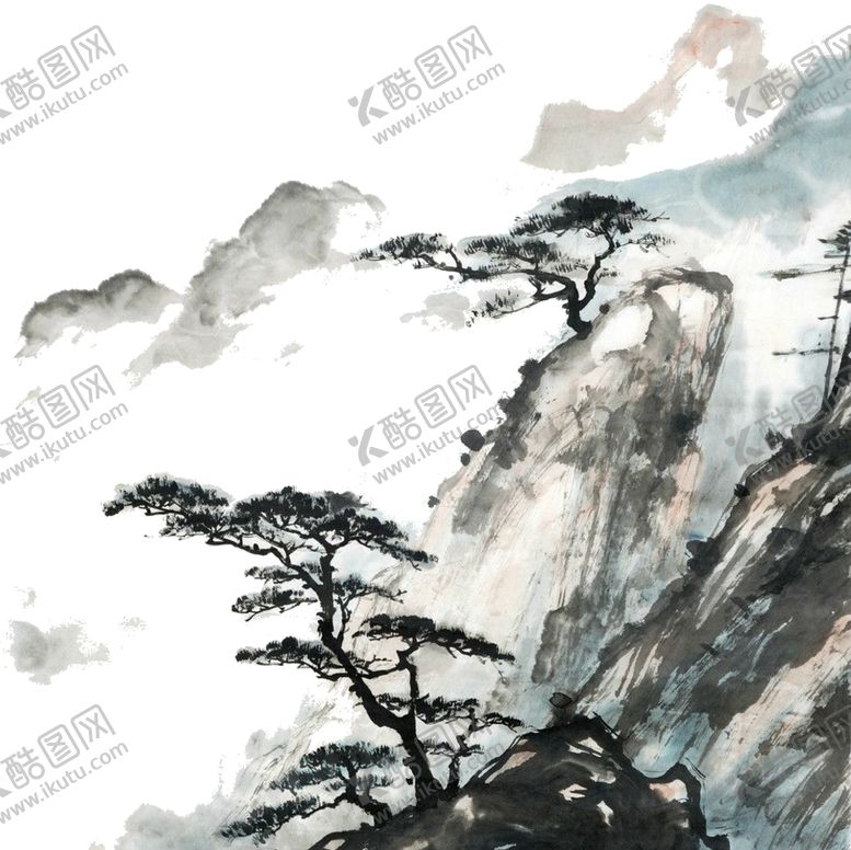 编号：77317509201123309555【酷图网】源文件下载-水墨中国风迎客松