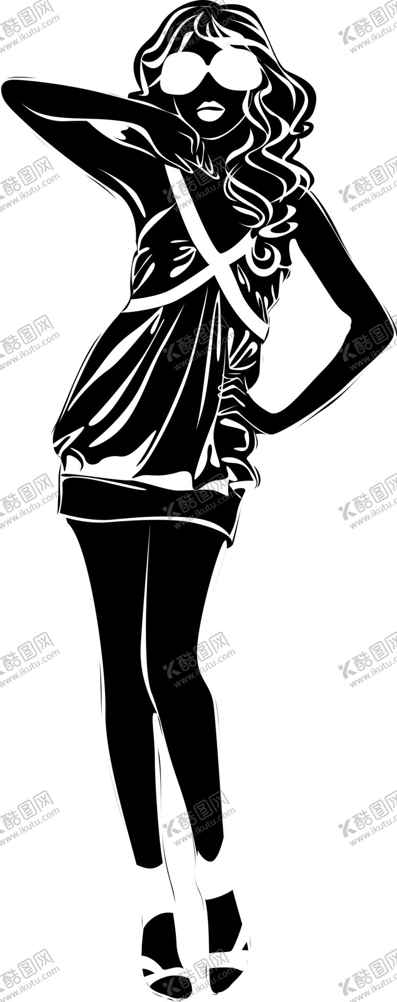 编号：71049106262102173810【酷图网】源文件下载-美女剪影