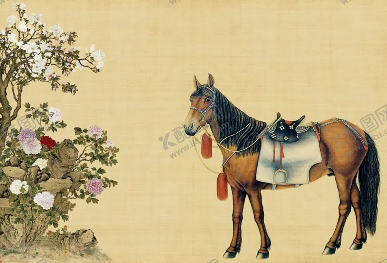 编号：92176709212108172904【酷图网】源文件下载-工笔画马