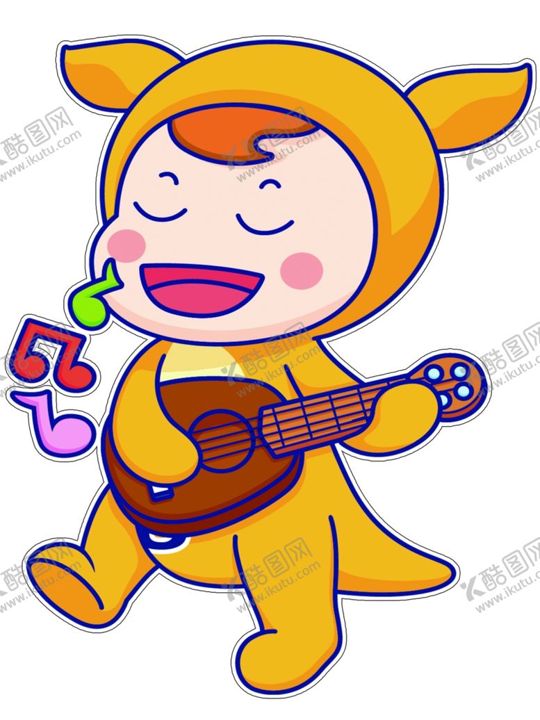 编号：37175109181723278282【酷图网】源文件下载-卡通优优快乐歌唱牌分层可修改