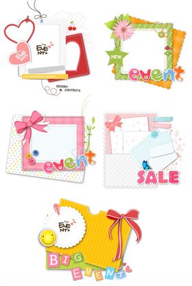 可爱促销装饰元素集合