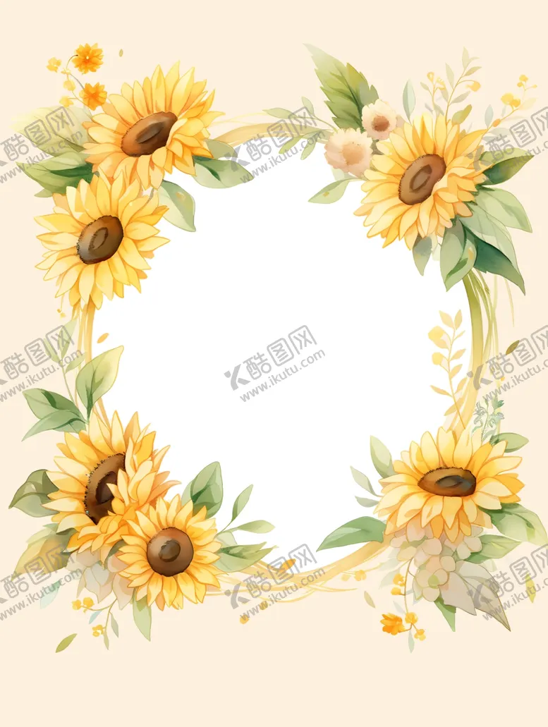 编号：92369102230256533928【酷图网】源文件下载-向日葵边框