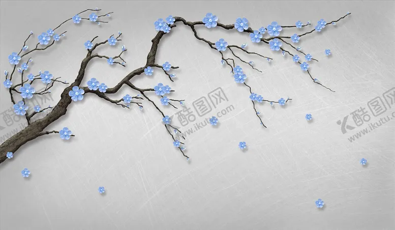 编号：50852706231434585010【酷图网】源文件下载-浮雕花梅花背景墙